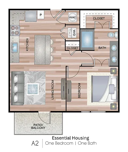 Floor plan One bedroom