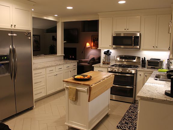 Custom Cabinets & Tile Floor