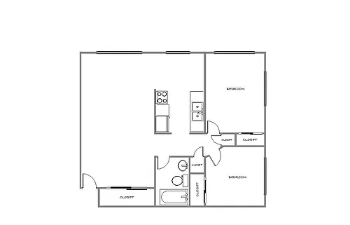 Floor plan 2 Bedroom
