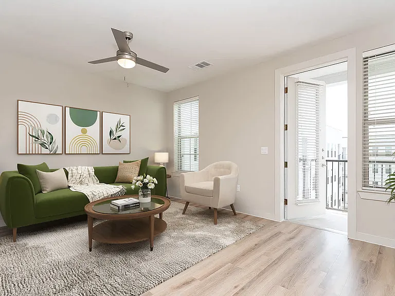 Living Room with Balcony and Hard Surface Flooring