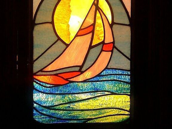 Stained glass in master BR
