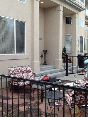 Patio area out front