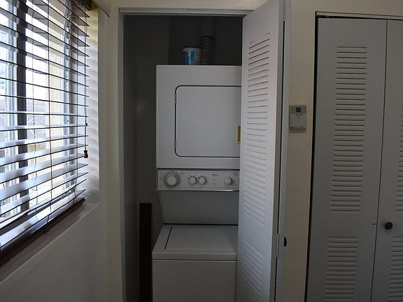 Washer and dryer inside unit and on second floor