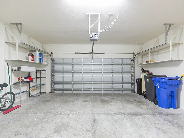 Garage with built in storage
