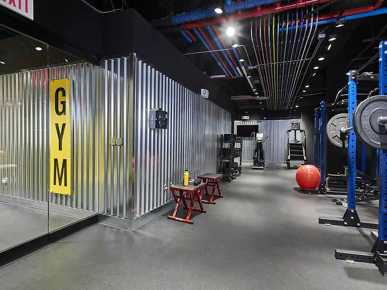 24 hour fully equipped fitness center and workout studio