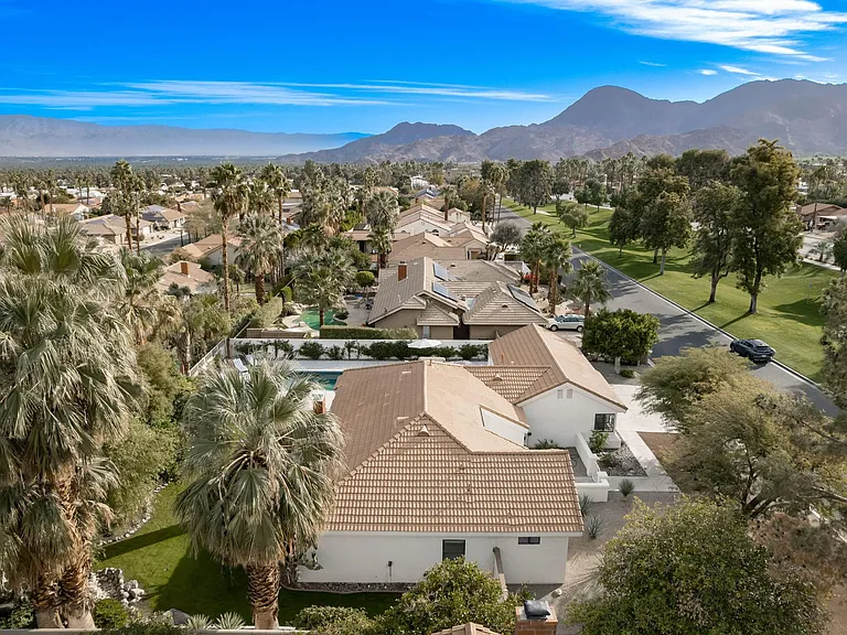 Aerial view of neighborhood.