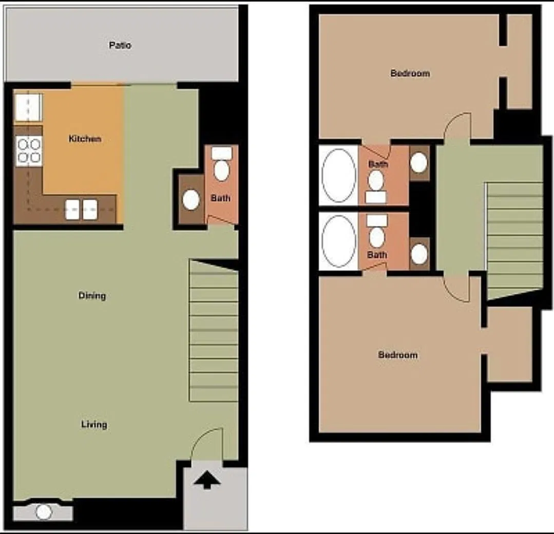 Floor plan 3x2 Townhouse