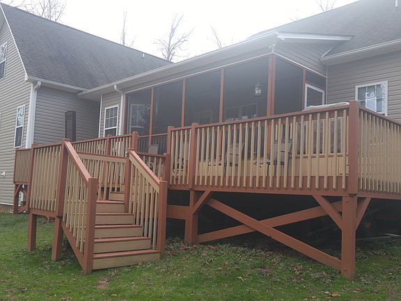 Large deck with hot tub
