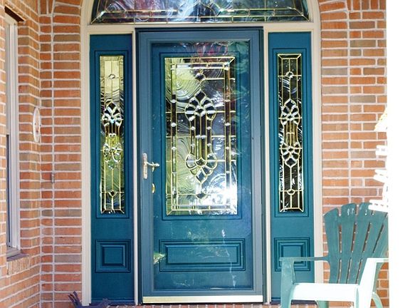 Leaded Glass Front Entrance