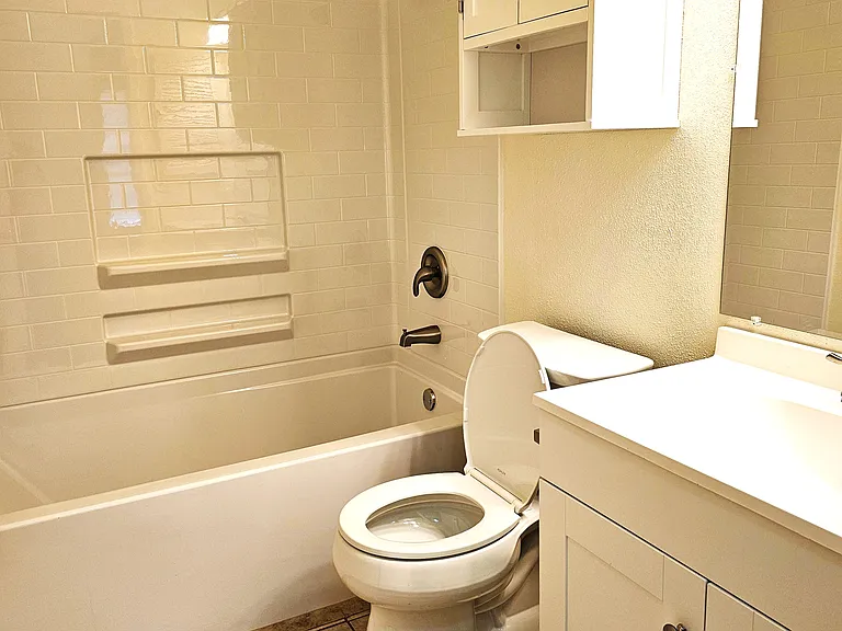 2nd bath, bathtub and sink/cabinet installed April 2024