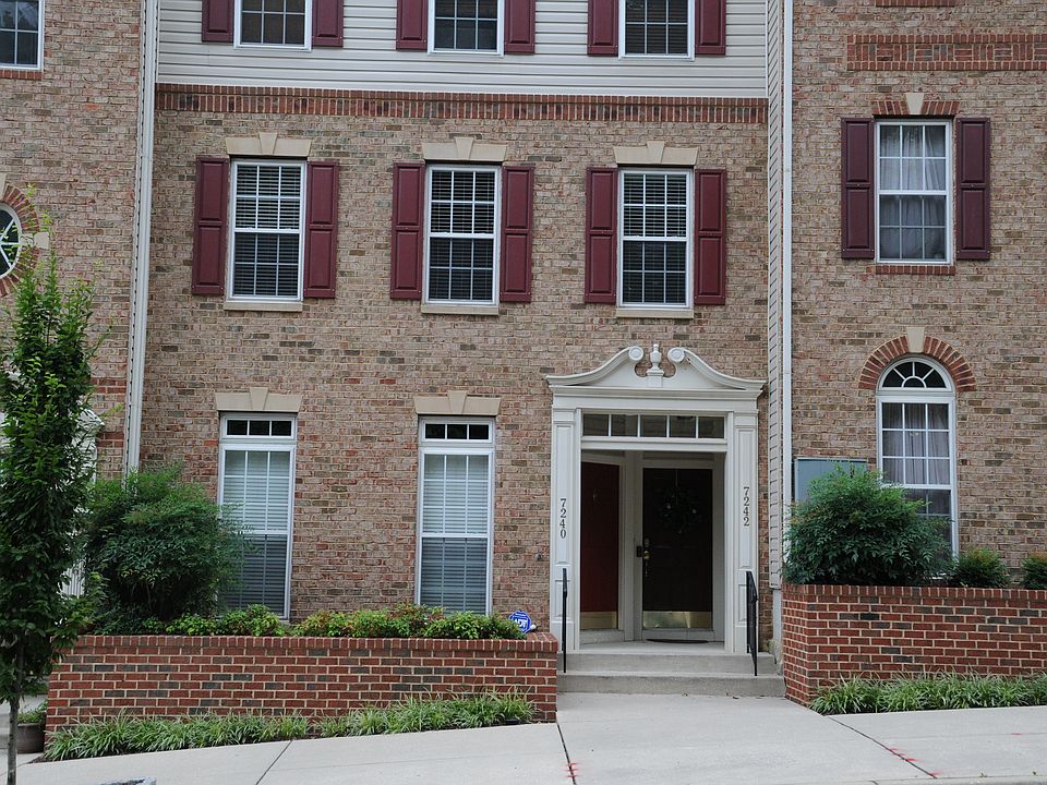 Front view of townhome/condo. Our unit is the first 2 floors with the brick front.