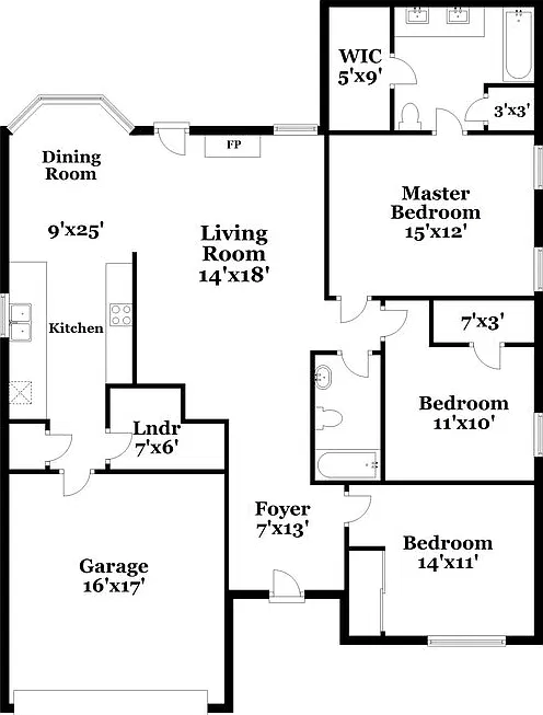 3 bed, 2.0 bath, 1416 sqft, $2,020 — Photo 2