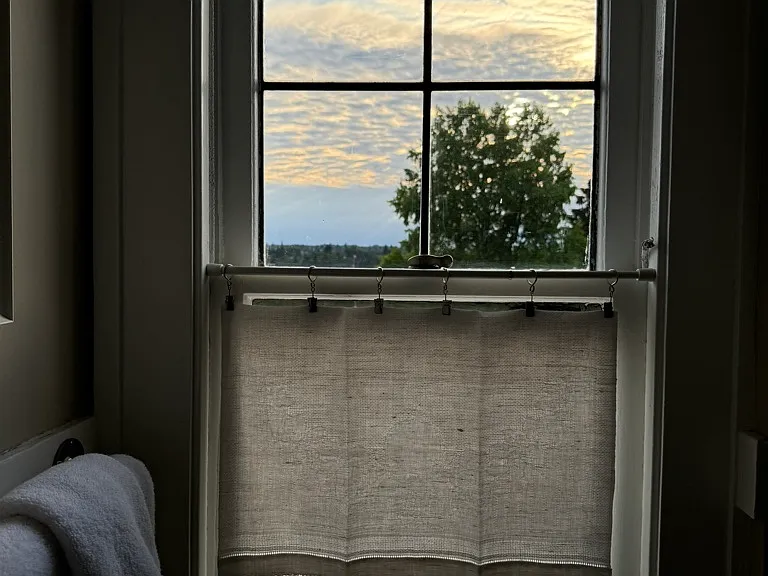 view from upstairs bathroom