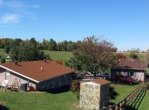 Back view of the home