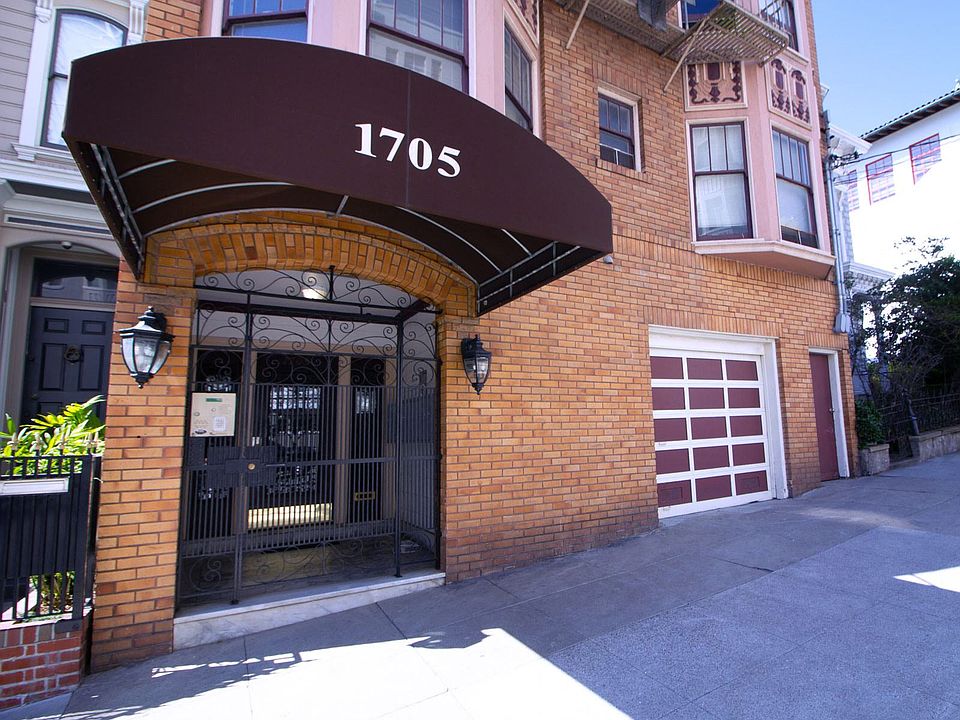 Main entrance door of the apartment building at 1705 Octavia St, San Francisco, CA 94109, USA