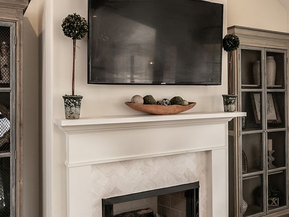 Vertical closeup fireplace