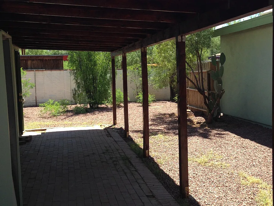 Front Patio with view of nice sized fenced yard.