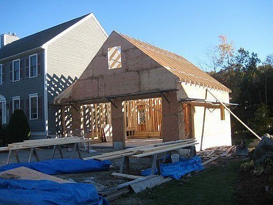 Garage under construction