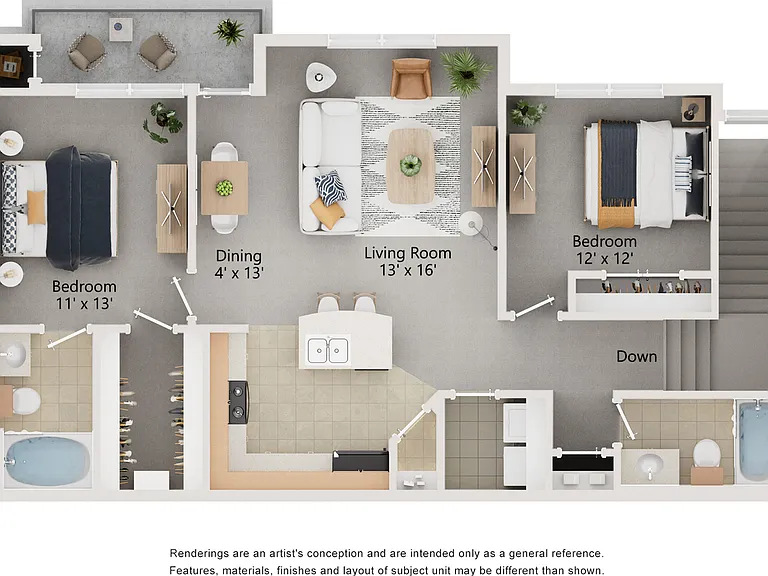 The Atlantic 2D Floor Plan at Enclave on Golden Triangle Apartments The Atlantic 2D Floor Plan at Enclave on Golden Triangle Apartments