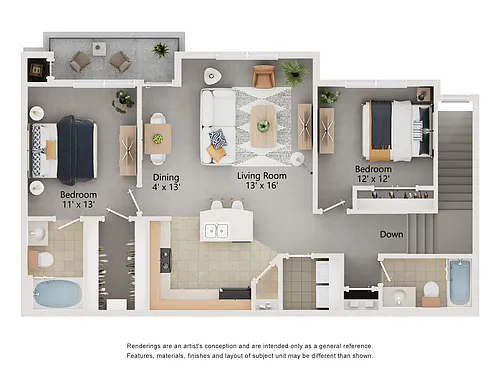 Floor plan The Atlantic w/ Attached Garage