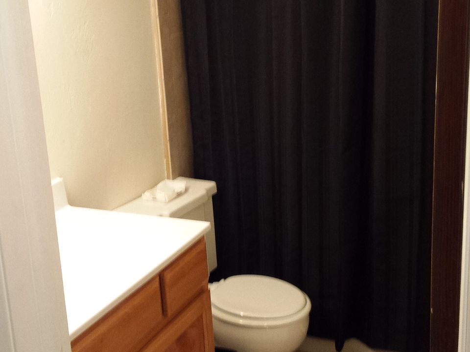 Bathroom with new cupboards and vanity