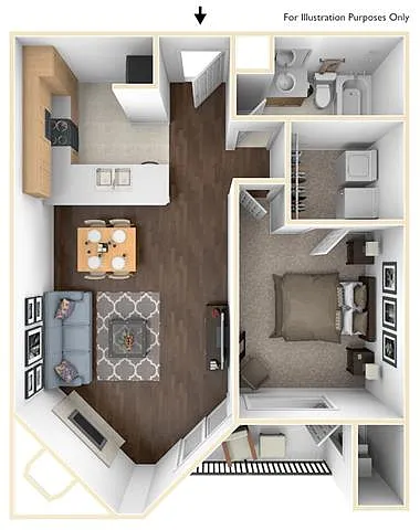 Floor plan 1X1A