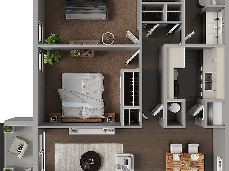 B1 | 2-Bedroom Floorplan B1 | 2-Bedroom Floorplan