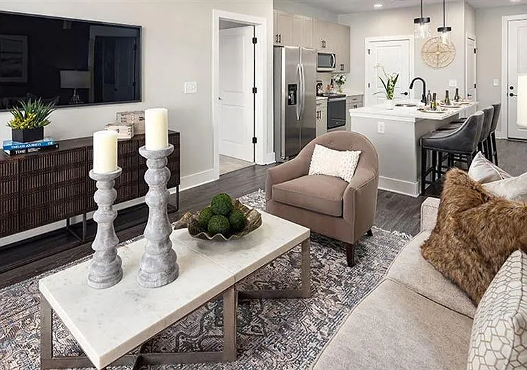 The Conclave Living Room Finishes.