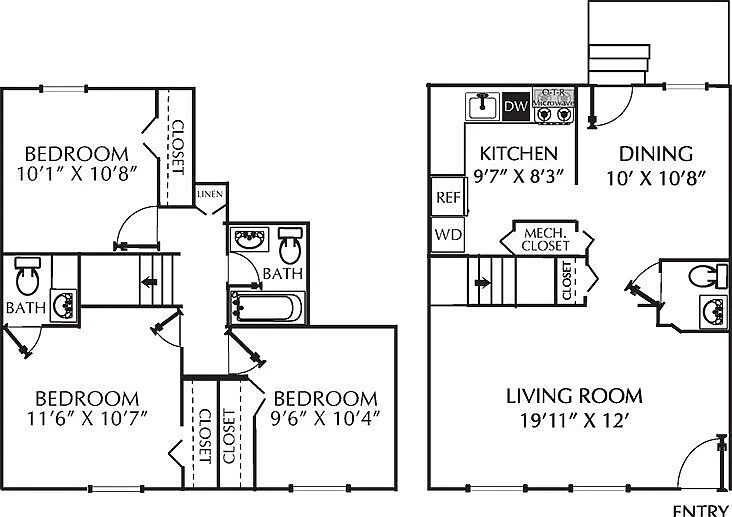 Huntington Townhouse floor plan Cobalt Ridge