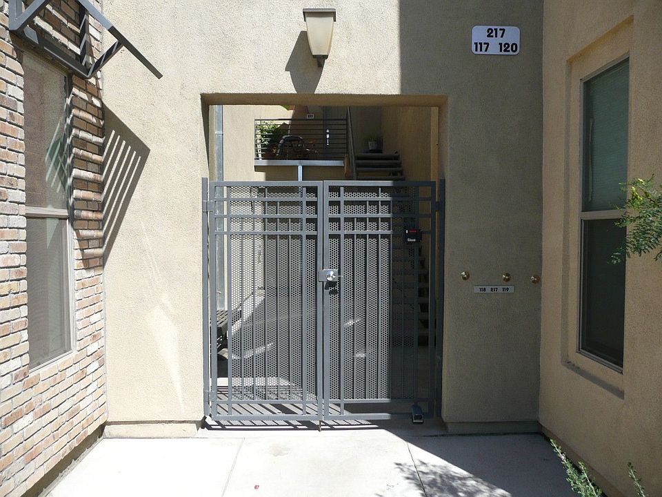 Gated courtyard entry