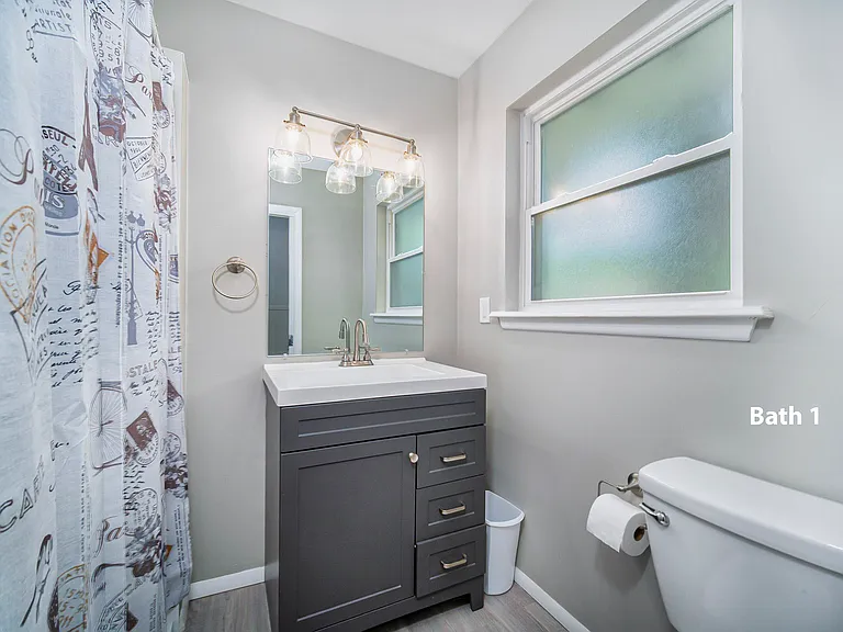 Full bathroom with shower