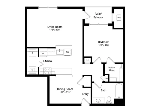Floor plan 1x1F