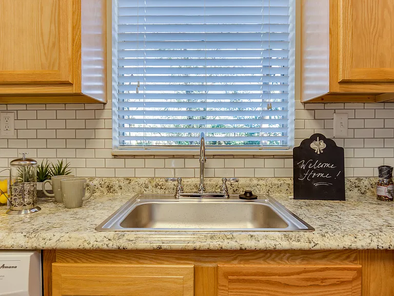 Remodeled kitchen with subway tile