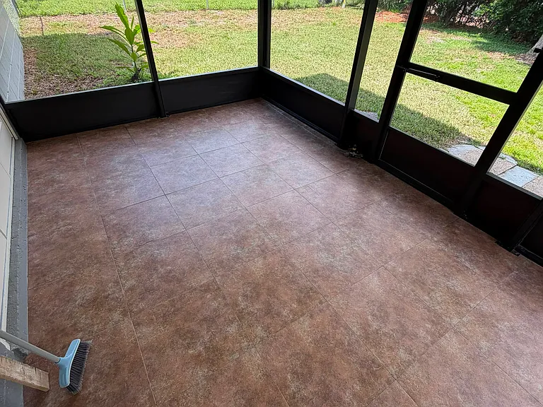 Screened back porch