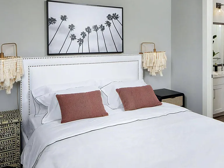 Spaciously Designed Bedroom with King-Size Bed and Attached Bathroom
