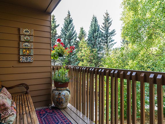 back balcony, view only of trees (no neighbors)