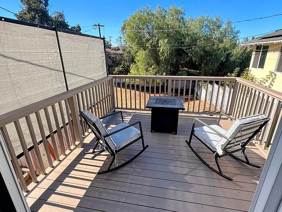 New deck, patio with gas fire pit