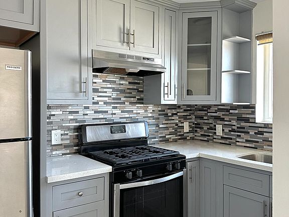 View of the kitchen.