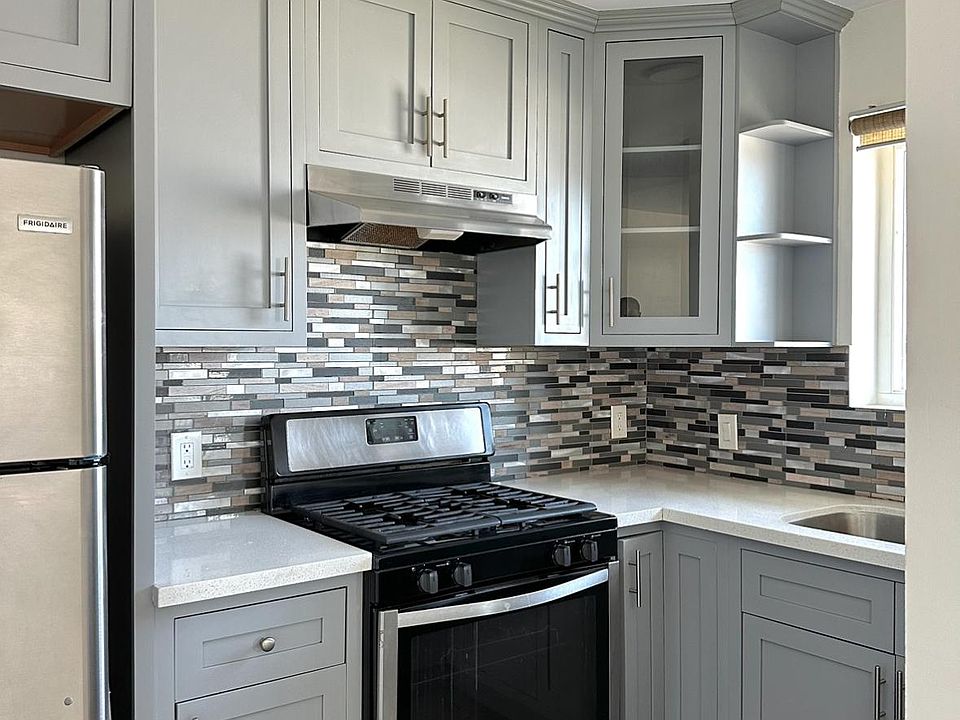 View of the kitchen.