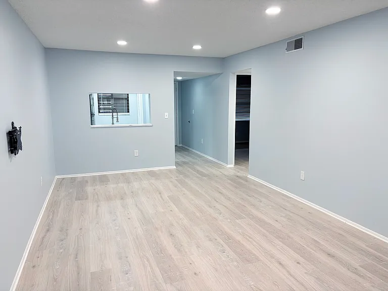Great room from patio side