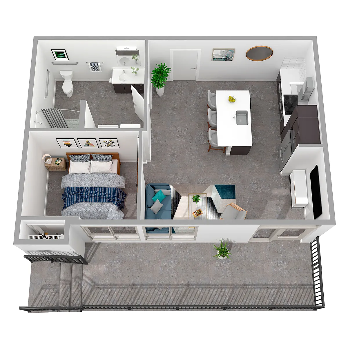 Floor plan Live/Work Small 1x1 - a4.1