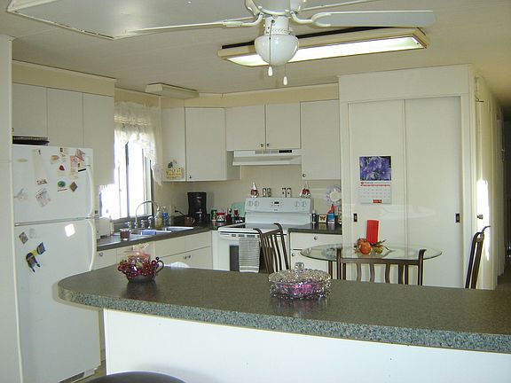 Looking into kitchen area