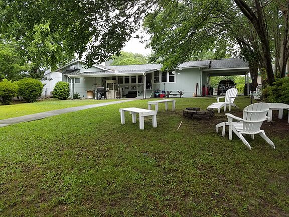 backyard with fire pit