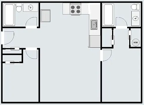 Floor plan Tuscany Court 2 Bedroom 2 Bathroom