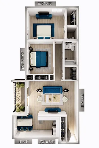 Floor plan Mulberry Apartment