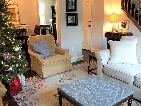 Living room into dining room with open floor plan