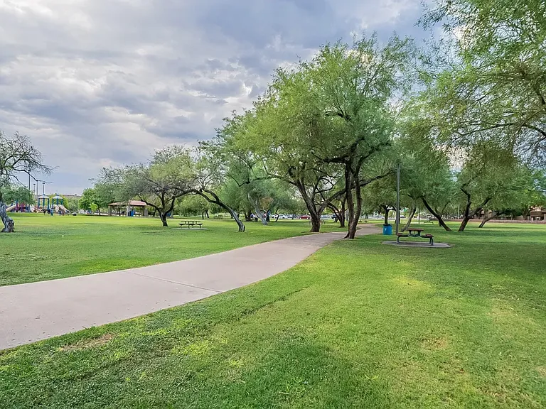 Lots of green space in the adjacent park
