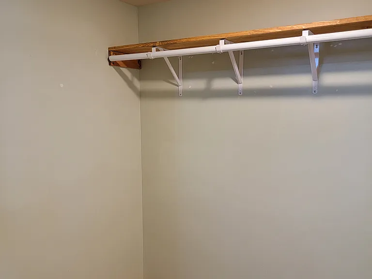 Bedroom two closet, space for tall dresser