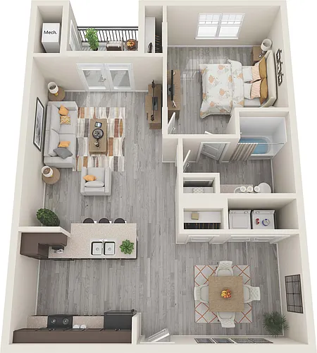 Floor plan 1 Bedroom