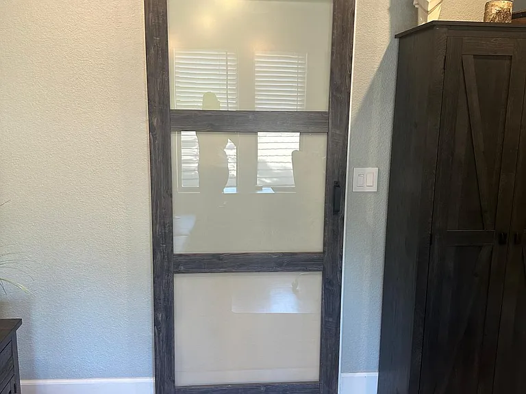 barn door closed for privacy